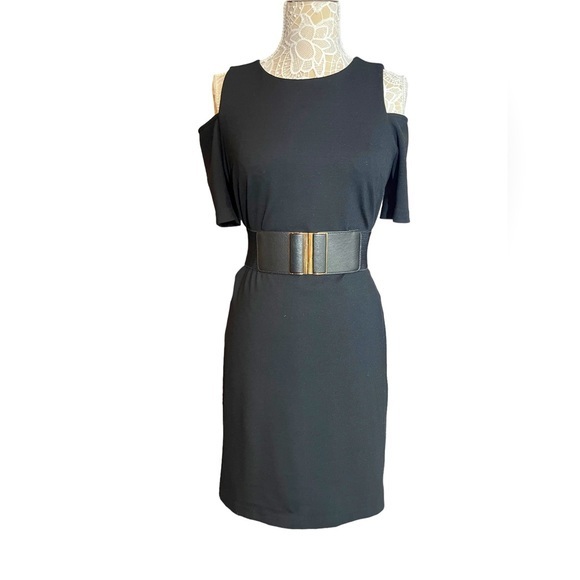 Michael Kors Dresses & Skirts - Michael Kors | cold‎ shoulder black mini shift dress